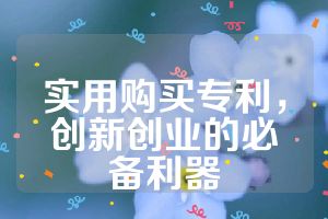 实用购买专利，创新创业的必备利器