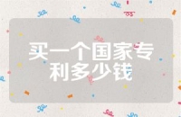 买一个国家专利多少钱