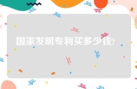 国家发明专利买多少钱?  